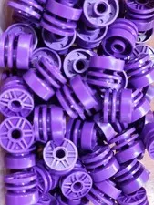 Lego 55981 Dark Purple Qty 276 NEW Wheel 18mm D. x 14mm with Pin Hole, Fake Bolt