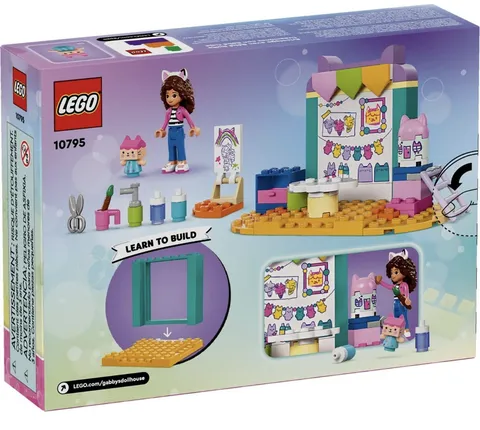 LEGO 4+ Gabby's Dollhouse Crafting with Baby Box Building 60 Pc Set #10795 NEW