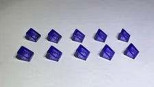 Lego Lot Of 10 Roof Tiles 1x1x2/3 Trans Bluish Violet Purple Transparent New 1x1