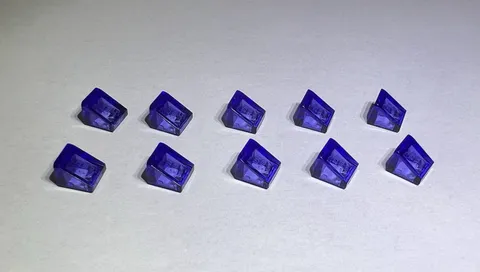 Lego Lot Of 10 Roof Tiles 1x1x2/3 Trans Bluish Violet Purple Transparent New 1x1