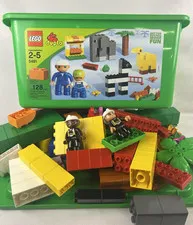 Lego Duplo 5481 Mixed Bulk Lot 141 Basic pieces flowers figures in BOX READ 3 LB