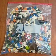 LEGO Bulk Lot Mixed Parts & Bricks, Multicolor Plastic Pieces