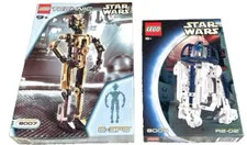 LEGO 8007 Technic Star Wars C-3PO 2001 Droid Series & 8009 R2-D2 Sealed Box Set
