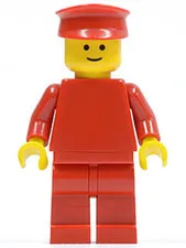 LEGO: Plain Red Torso Red Legs Red Hat (pln004)