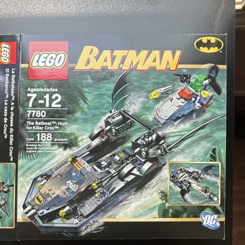 LEGO Batman 7780 The Batboat: Hunt for Killer Croc Complete Set Box 188 Pieces