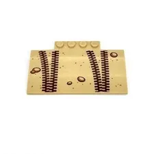 Lego Curved Ramp 6188890 Tan Tire Tracks Stones Road Piece
