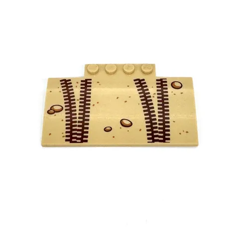 Lego Curved Ramp 6188890 Tan Tire Tracks Stones Road Piece