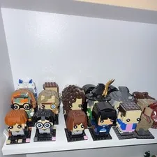LEGO Harry Potter BrickHeadz Bulk Lot of 16 Assorted Figures on Display Plates,