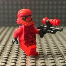 LEGO Star Wars Red Sith Trooper Stormtrooper Minifig. SW1065 (Set 75256) w/ Gun
