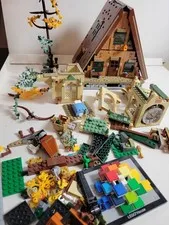 LEGO Ideas A-Frame Cabin 21338 + Clock Tower Parts Incomplete Build Lot