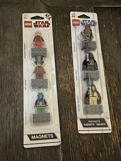LEGO STAR WARS MAGNET 3 PACK 852844 PALPATINE + 852554 Chewy, Vader, Ben Kenobi