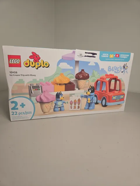 LEGO DUPLO Bluey Ice Cream Trip with Bluey 10458 Toddler Playset 22pc Toy