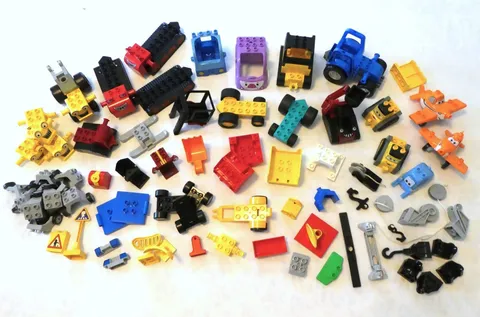 Lego Duplo Large Lot of Assorted Vehicle, Car, Truck, Plane Parts & Other Pieces