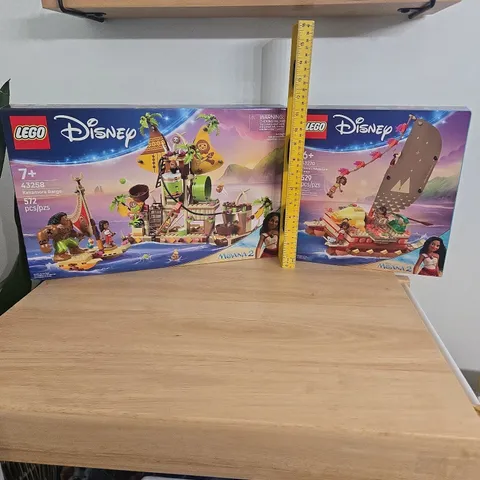 LEGO Disney Moana 2 Kakamora Barge 43258 & Moana's Adventure Canoe Set Sealed