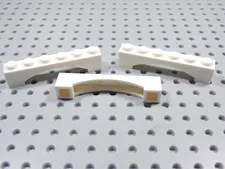 LEGO Lot of 3 White 1x6 Arch Bricks BP