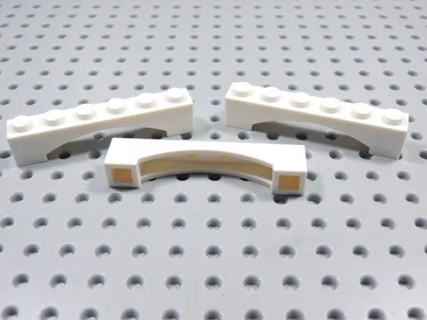 LEGO Lot of 3 White 1x6 Arch Bricks BP