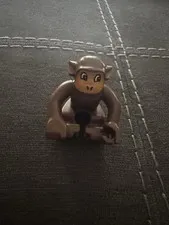 Lego Duplo Brown Monkey Tan Colored Face & Ears Animal Zoo Jungle Replacement