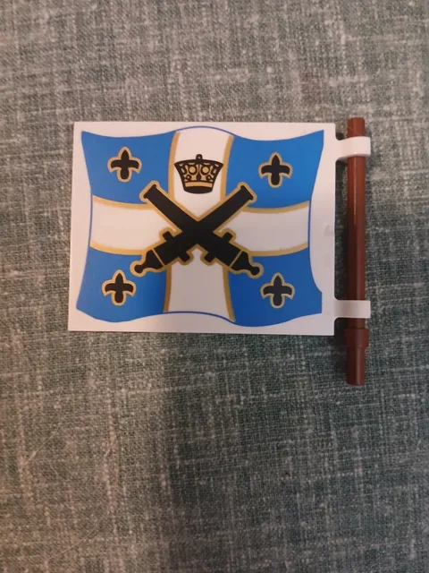 LEGO Pirates Imperial Guards Blue White Sail Flag w/ Yard Original Ship ⚓