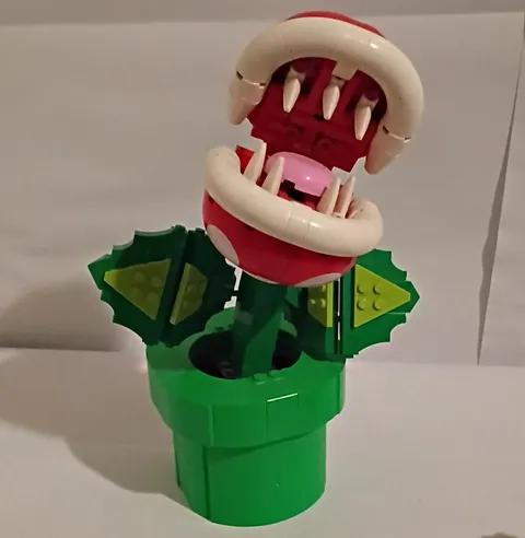 LEGO Piranha Plant Buildable Figure Plant - Green Pot, Red & White Plastic