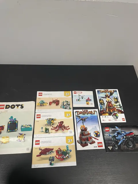 LEGO Instruction Manual Lot 8 Creator 31130 Technic 42134 Dots 41811 Marvel 