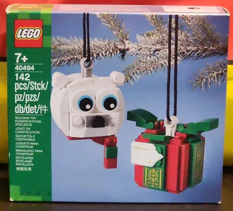 LEGO 40494 Polar Bear & Gift Pack Christmas Tree Ornament Set NEW SEALED Retired