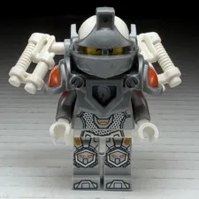 Lego Lance 70323 70316 70312 Silver Visor and Armor Nexo Knights Minifigure 