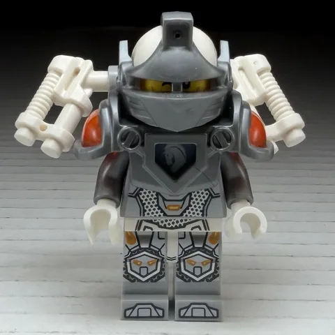 Lego Lance 70323 70316 70312 Silver Visor and Armor Nexo Knights Minifigure 