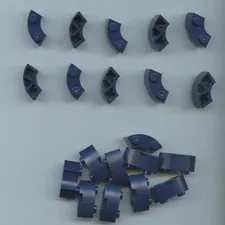 LEGO x 20 Dark Blue Brick, Round Corner 2 x 2 Macaroni with Stud Notch and Reinf