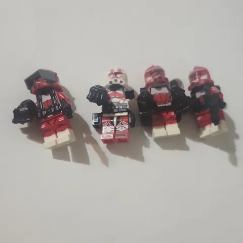Custom LEGO Star Wars Clone Shock Trooper Plastic Minifigures Lot of 4
