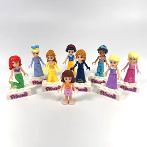 LEGO Disney Princess Minifigures Snow White Ariel Belle Jasmine Cinderella Lot 9