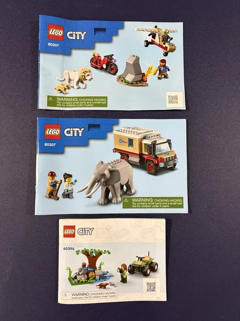 LEGO City Instruction Manuals Lot 60394 60307 x2