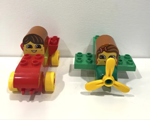 LEGO DUPLO Let's Go! Vroom! Set 6760 - Green plane and red car
