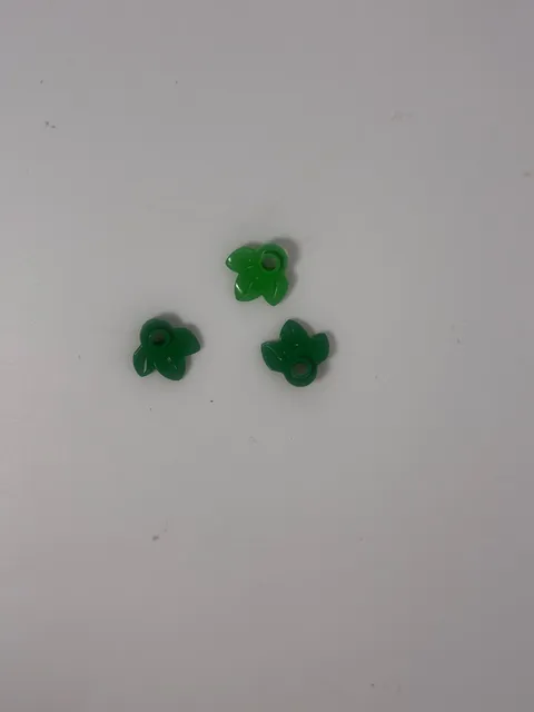 LEGO- Plant Plate, Round 1 x 1 with 3 Layered Leaves QTY3 GREEN