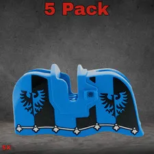 5x-Lego Castle Black Falcon Horse Bardings-Knights Minifigure Armor Lot-Rare Set