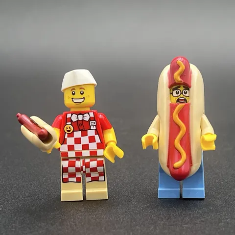LEGO Collectible Minifigures 71018 - Hot Dog Costume Man and Sausage Vendor