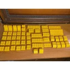 LEGO Duplo Bulk Lot Yellow Bricks Plates Curved Slopes 50+ Pieces Mixed Set