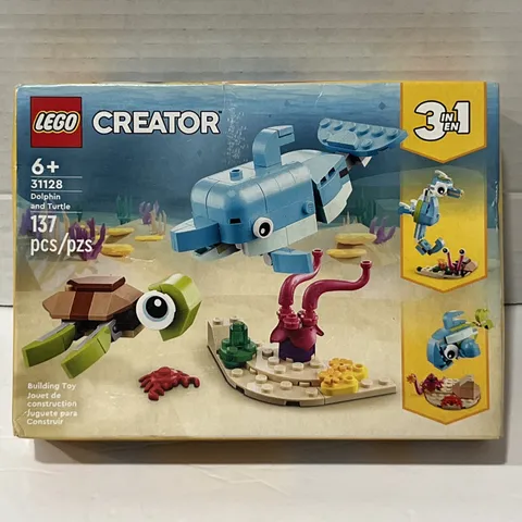LEGO Creator 3 in 1 Dolphin and Turtle 31128 Building Toy Set NEW