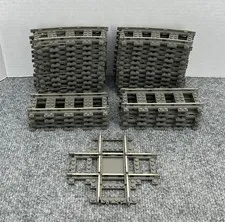 LEGO Rail Crossing Track Curved Straight 9v Train Track Lot of 34 Vintage