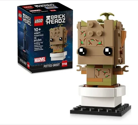 NEW LEGO Brickheadz Marvel 40671 Potted Baby Groot RETIRED NIB 113 pcs NIB