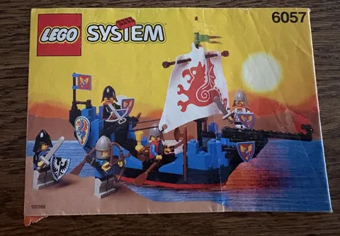 vintage Lego 6057 Black Knight Sea Serpent Instruction Manual Only 1992