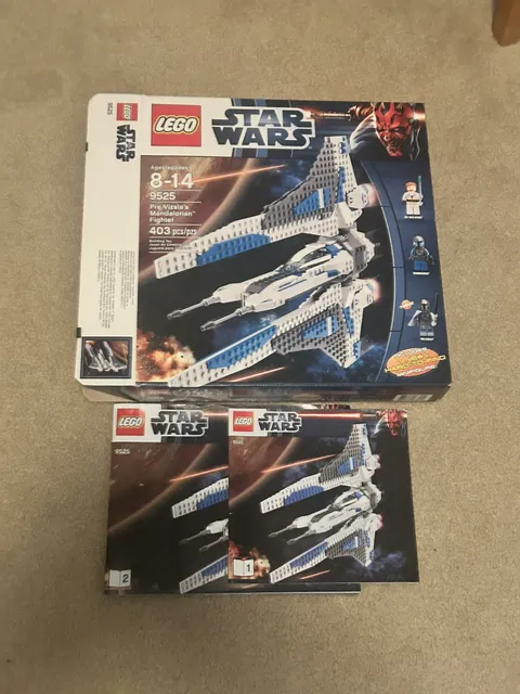 LEGO STAR WARS 9525 Pre Vizsla’s Mandalorian Fighter box and manual no pieces