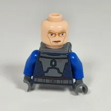 LEGO Star Wars Jango Fett Minifigure Torso Head Jetpack Parts Blue Armor