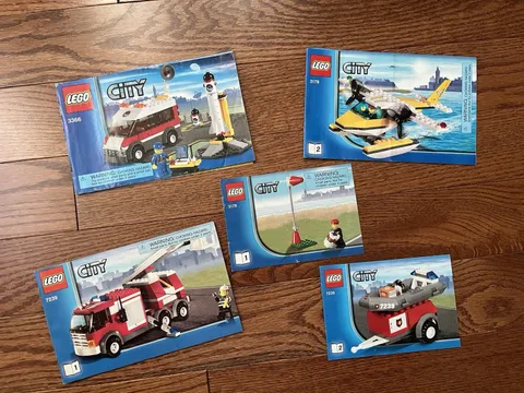 LEGO CITY Instruction Manual Booklets - Lot of 5
