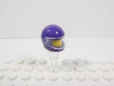 LEGO Dark Purple Helmet w/ Trans Clear Visor Headgear Minifig S3