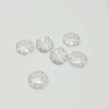 2654 LEGO Plate Round 2x2 w/ Rounded Bottom Boat Stud TRANSPARENT Clear (6)
