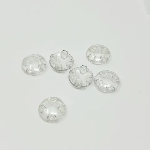 2654 LEGO Plate Round 2x2 w/ Rounded Bottom Boat Stud TRANSPARENT Clear (6)