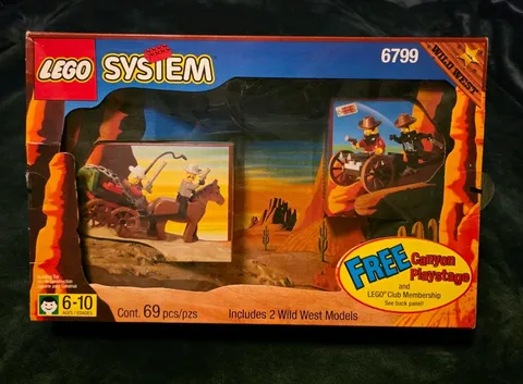Retired Lego Set 6799 Western Cowboy With Desert Backround Sealed*