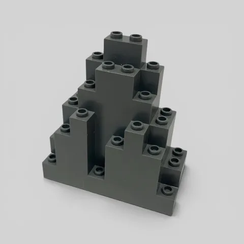 LEGO 6083 Dark Gray LURP Rock Panel 3x8x7 Triangular Castle Wall