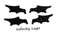 4 LEGO Black Bat Wing Wedded Batman Chima Ninjago (15082) - 4 Pieces