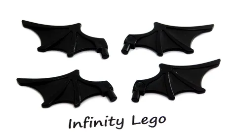 4 LEGO Black Bat Wing Wedded Batman Chima Ninjago (15082) - 4 Pieces